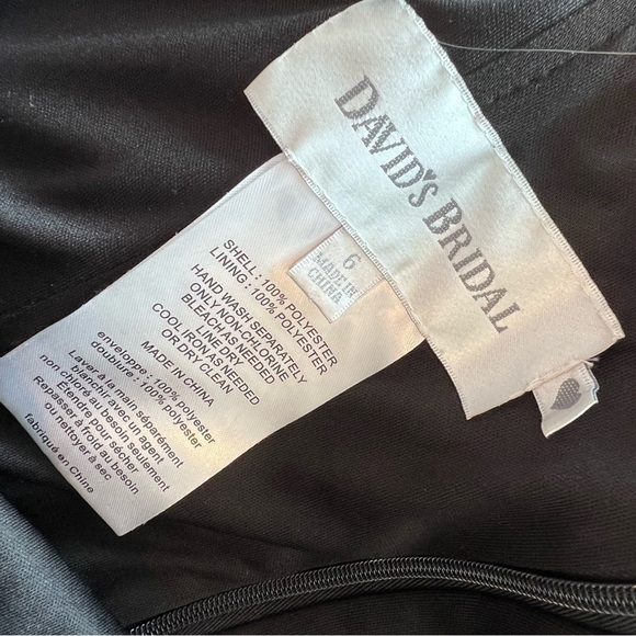 David's Bridal One Shoulder Mesh w/ Bea - Picture 16 of 16